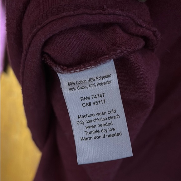 Natural Reflections Maroon Fitted Long Sleeve Tee - Picture 5 of 5